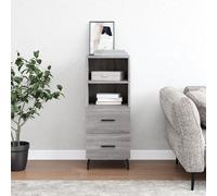 vidaXL Credenza Grigio Sonoma 34,5x34x90 cm in Legno Multistrato