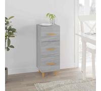 vidaXL Credenza Grigio Sonoma 34,5x34x90 cm in Legno Multistrato
