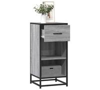 vidaXL Credenza Grigio Sonoma 35,5x35x76 cm in Truciolato e Metallo