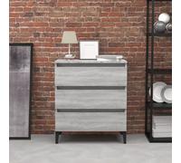 vidaXL Credenza Grigio Sonoma 60x35x69 cm in Legno Multistrato
