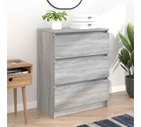 vidaXL Credenza Grigio Sonoma 60x35x76 cm in Legno Multistrato