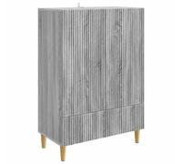 vidaXL Credenza Grigio Sonoma 66 x 34,5 x 95 cm Legno ingegnerizzato, Storage moderno per soggiorno, unità funzionale di credenza, mobile buffet elegante, rettangolare, ampie soluzioni di armadietto