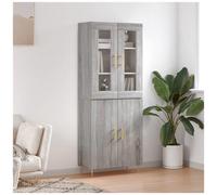 VIDAXL - Credenza Grigio Sonoma 69,5x34x180 Cm In Legno Multistrato