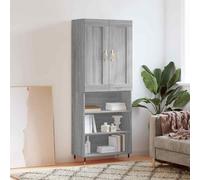 vidaXL Credenza Grigio Sonoma 69,5x34x180 cm in Legno Multistrato