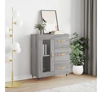 vidaXL Credenza Grigio Sonoma 69,5x34x90 cm in Legno Multistrato