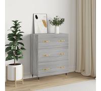 vidaXL Credenza Grigio Sonoma 69,5x34x90 cm in Legno Multistrato
