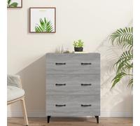 vidaXL Credenza Grigio Sonoma 69,5x34x90 cm in Legno Multistrato