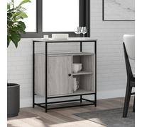 AX Credenza Mobiletto 69x35x80cm Portaoggetti Arredo Grigio Sonoma Uffici 835547
