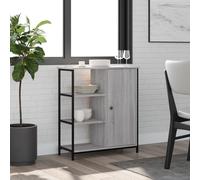 AX Credenza Mobiletto 70x30x80cm Portaoggetti Arredo Grigio Sonoma Uffici 835492