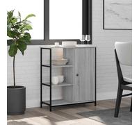 AX Credenza Mobiletto 70x30x80cm Portaoggetti Arredo Grigio Sonoma Uffici 835492
