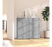 vidaXL Credenza Grigio Sonoma 80x36x75 cm in Legno Multistrato