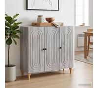 vidaXL Credenza Grigio Sonoma 89 x 34,5 x 80 cm Legno ingegnerizzato