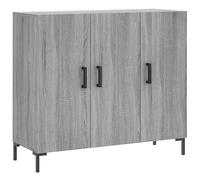 vidaXL Credenza Grigio Sonoma 90x34x80 cm in Legno Multistrato