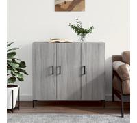 vidaXL Credenza Grigio Sonoma 90x34x80 cm in Legno Multistrato