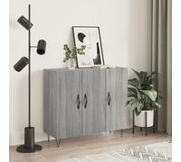 vidaXL Credenza Grigio Sonoma 90x34x80 cm in Legno Multistrato