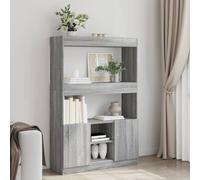 vidaXL Credenza Grigio Sonoma 92x33x140 cm in Legno Multistrato