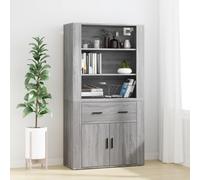 vidaXL Credenza Grigio Sonoma in Legno Multistrato