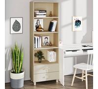 vidaXL Credenza HAMAR ambra 60x35x180 cm in Legno Massello di Pino