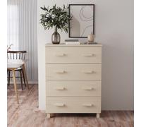 vidaXL Credenza HAMAR ambra 79x40x103,5 cm in Legno Massello di Pino