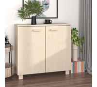 vidaXL Credenza HAMAR ambra 85x35x80 cm in Legno Massello di Pino