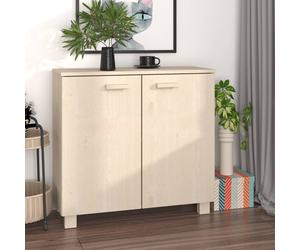 vidaXL Credenza HAMAR ambra 85x35x80 cm in Legno Massello di Pino