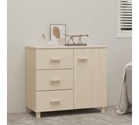 vidaXL Credenza HAMAR ambra 90x40x80 cm in Legno Massello di Pino