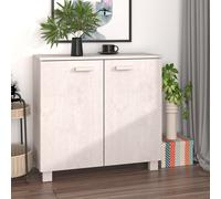 vidaXL Credenza HAMAR Bianca 85x35x80 cm in Legno Massello di Pino