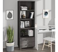 vidaXL Credenza HAMAR Grigio Chiaro 60x35x180cm Legno Massello di Pino