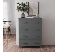 vidaXL Credenza HAMAR Grigio Scuro 79x40x103,5 cm Legno Massello Pino