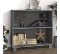 vidaXL Credenza HAMAR Grigio Scuro 85x35x80 cm Legno Massello di Pino
