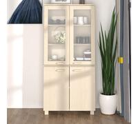 vidaXL Credenza HAMAR in Legno Massello di Pino Marrone
