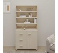 vidaXL Credenza HAMAR in Legno Massello di Pino Marrone
