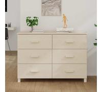 vidaXL Credenza HAMAR Miele 113x40x80 cm in Legno Massello di Pino