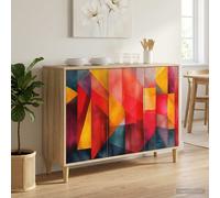 vidaXL Credenza HEESCH Sonoma 102 x 33 x 75 cm Legno ingegnerizzato, Mobile laterale rettangolare moderno, unità di stoccaggio elegante per soggiorno e sala da pranzo, soluzione funzionale
