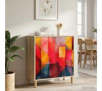 vidaXL Credenza HEESCH Sonoma 69 x 33 x 75 cm Legno ingegnerizzato, Mobile laterale rettangolare moderno, grande spazio per soggiorno e sala da pranzo, arredo elegante per la casa
