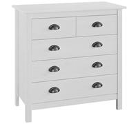 VIDAXL - Credenza Hill Bianca 79x40x80 cm in Legno Massello di Pino