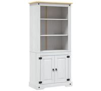 Credenza in legno di pino messicano corona bianco 80x40x170 cm