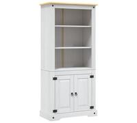 vidaXL Credenza in Legno di Pino Messicano Corona Bianco 80x40x170 cm