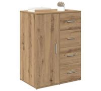 vidaXL Credenza in legno di quercia artisan, 59 x 39 x 80 cm, credenza rustica per sala da pranzo, contenitore rettangolare, elegante mobile per la casa organizzata