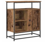 vidaXL Credenza in Legno Invecchiato 69x35x80 cm Legno Ingegnerizzato e Acciaio