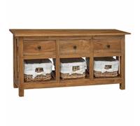 vidaXL Credenza in Legno Massello di Recupero 100x30x50 cm Madia Cassapanca