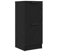vidaXL Credenza Moderna in Rovere Nero stoccaggio Interno | Elegante Legno ingegnerizzato con 2 Porte a Cerniera e mensole, Perfetta per soggiorni e Sale da Pranzo 70 x 30 cm, Mobile Versatile