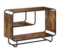 vidaXL Credenza in rovere affumicato, 93,5 x 37,5 x 64,5 cm, in legno | Credenza durevole e robusta in legno, robusto telaio di supporto con gambe dritte in metallo, armadio ideale per buffet