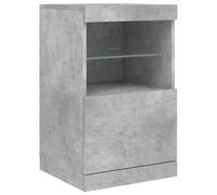 vidaXL Credenza con Luci LED Grigio Cemento 41x37x67 cm, credenza con luci LED, credenza con ante, mobile da soggiorno, credenza con LED