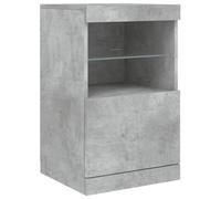 vidaXL Credenza con Luci LED Grigio Cemento 41x37x67 cm, credenza con luci LED, credenza con ante, mobile da soggiorno, credenza con LED