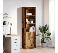 vidaXL Credenza Legno Antico 50x35x180 cm in Legno Multistrato, mobile, mobiletto laterale, mobiletto portaoggetti alto, mobiletto portaoggetti