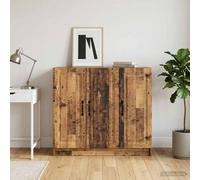 vidaXL Credenza in legno invecchiato, 89 x 34,5 x 77 cm, mobile contemporaneo, armadio rettangolare, stile moderno, elegante organizer per soggiorno e sala da pranzo