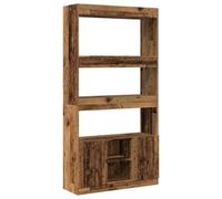 vidaXL Credenza Legno Antico 92x33x180 cm in Legno Multistrato, libreria, libreria portaoggetti, libreria con Ante, libreria Moderna
