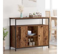 vidaXL Credenza in legno vecchio 100 x 35 x 80 cm, in legno di legno, moderna credenza rettangolare, robusta, mobili in legno per sala da pranzo, versatile e funzionale