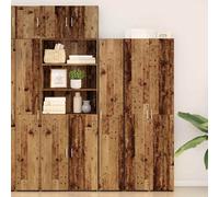 vidaXL Credenza Legno vecchio 30 x 42.5 x 185 cm Legno multistrato
